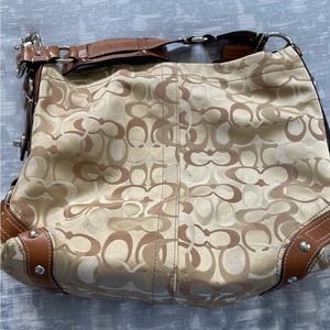 Coach Tan Fabric Purse
